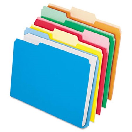 Officespace DoubleStuff File Folders- 1/3 Cut- Letter- Assorted, 50PK OF193318
